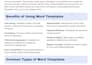 create professional word documents and templates